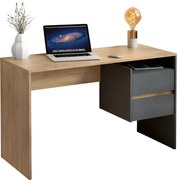 Számítógépasztal, artisan tölgy/grafit, TULIO NEW