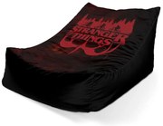 Lounge babzsák Stranger Things Red - gyerek, fekete / piros