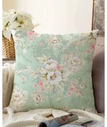 Blossom zöld pamut keverék párnahuzat, 55 x 55 cm - Minimalist Cushion Covers