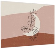 Üveg kép - Boho levelek N⁰2 (70x50 cm)