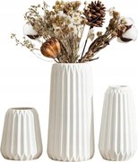 3 Kerámia Vázák Boho szett pampafűhöz és szárított virágokhoz
