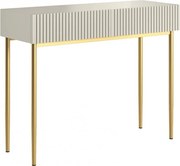 Nicole fésülködőasztal 100 cm fiókokkal - kasmír / arany lábak