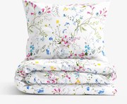 Goldea pamut ágyneműhuzat - festett réti virágok 140 x 200 és 70 x 90 cm