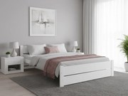 IKAROS DOUBLE ágy 120 x 200 cm, fehér Ágyrács: Léces ágyrács, Matrac: Coco Maxi 20 cm matrac