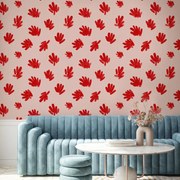 Fotótapéta - Absztrakt piros lenyomatok (147x102 cm)