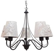 Csillár MALBO II 5xE27/15W/230V fekete