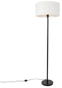 Állólámpa fekete fehér árnyékolóval 50 cm - Simplo