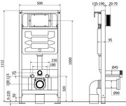 Mexen Fenix Slim, süllyeszthető modul és falra szerelhető WC Rico lassú esésű üléssel, sötétszürke matt, 61030724071