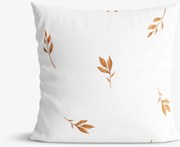 Goldea pamut párnahuzat - barna őszi levelek 45 x 45 cm