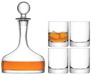 LSA International LSA Whisky ajándékszett, 4 pohárral (250ml), 1 karaffával (1.6l), áttetsző, kézzel készített