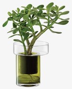 LSA International Erkélyes önöntöző virágtartó, H. 19 cm, Ø16 cm, tiszta/olíva zöld - LSA nemzetközi