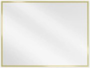 Mexen Loft négyszögletes fürdőszobai tükör 80 x 60 cm, arany keret - 9852-080-060-000-50