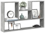 betonszürke szerelt fa fali polc 99 x 15 x 60 cm