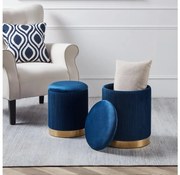 Eglo 424018 - 2 db MASHIKE taburet, átmérő 31,5/36 cm, kék/arany