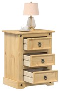 Corona tömör fenyőfa éjjeliszekrény 53x39x66 cm