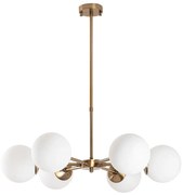 Fehér-sárgaréz színű függőlámpa üveg búrával ø 73 cm Akkas – Opviq lights