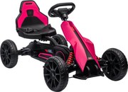 HOMCOM Go-Kart Pedálos Autó Kézifékkel, Állítható Üléssel, Előre és Hátra Sebességgel, EVA Kerekekkel, Gyerek Kettcar 3-8 Éves Gyerekeknek Rózsaszín |