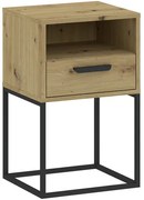 Éjjeliszekrény Fiókkal Tölgy Színben CADRO NR5 40 cm PUSH