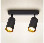 Brilagi - Spotlámpa SELE 2xGU10/30W/230V fekete/arany