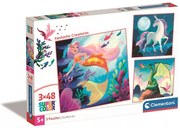 Fantasztikus lények Magic 3x48 db-os puzzle Clementoni