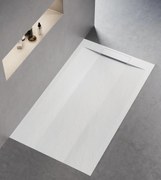 Zuhanytálca - kőhatású, strukturált pala - kompozit ásvány - Viva ES - matt fehér - 90 x 90 x 3 cm