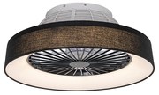 Mennyezeti ventilátor fekete 47 cm LED-del, fényerőszabályzóval és távirányítóval - Emily