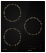 Klarstein Victoria indukciós főzőlap, 45 cm, 6 600 W, 3 főzőzóna, csúszka vezérlés, boost