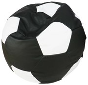 Futball labda babzsák fekete fehér