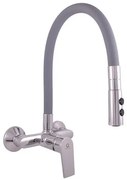 RAV SLEZÁK Colorado mosogató csaptelep szilikon karral 150 mm szürke / króm co102.5/12 CO102.512