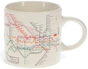 Bézs kerámia bögre 350 ml Heritage Tube Map – Rex London