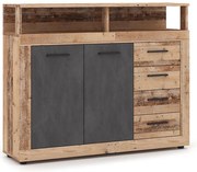 Komód RUNA világosbarna/antracit