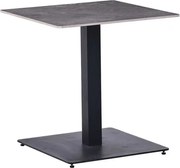 Bisztróasztal szürke márványhatású szinterezett kerámia lappal, 70×70 cm méretben RISTRETTO