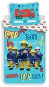 Gyerek pamut ágyneműhuzat FIREMAN SAM TEAM kék Ágyneműhuzat mérete: 70 x 90 cm | 140 x 200 cm