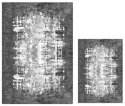 Fehér-szürke fürdőszobai kilépő szett 2 db-os 60x100 cm Modern – Mila Home