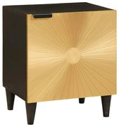 Éjjeli asztal Fekete és Arany 40 x 33.5 x 46 cm
