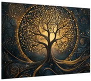 Kép – Arany aurájú fa (70x50 cm)