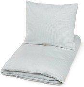 Világoskék egyszemélyes bio pamut gyerek ágyneműhuzat 140x200 cm Classic Stripes Blue – Cam Cam Copenhagen