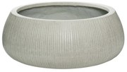 Pottery Pots Eileen virágcserép, világosszürke (függőleges hornyolás), többféle méretben – fazekas edények méret: XL - 14 cm, ⌀ 36 cm