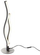 Design tafellamp zwart met zilver incl. LED dimbaar - Blaze