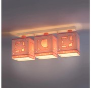 Dalber 63233NS - Gyerek mennyezeti lámpa MOON LIGHT 3xE27/60W/230V rózsaszín