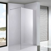 Stuxi Milano Walk-in zuhanyfal, 120x200 cm, 8 mm vastag vízlepergető biztonsági üveggel, króm profillal és távtartóval