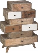 Komód 8 fiókos, fából készült, rusztikus