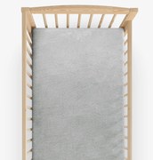 Goldea nem áteresztő frottír matracvédő kiságyba - világosszürke 70 x 140 cm