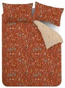 Téglavörös kétszemélyes ágyneműhuzat 200x200 cm Enchanted Twilight Animals – Catherine Lansfield