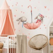 INSPIO Esernyő nyuszikkal - Matrica gyerekszobába