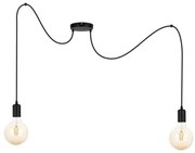 Csillár zsinóron MIROS 2xE27/60W/230V pók fekete