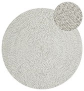 Fehér-bézs kerek kültéri szőnyeg ø 200 cm - NORTHRUGS