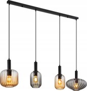 Valetta függőlámpa 4 fényforrás matt fekete Globo Lighting