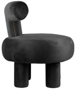 Fekete bársony fotel Abrazo – Leitmotiv