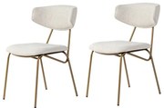 Nancy White and Gold étkezőszék szett, 2 db